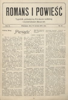 Romans i Powieść. R. 6, nr 24 (13 czerwca 1914)