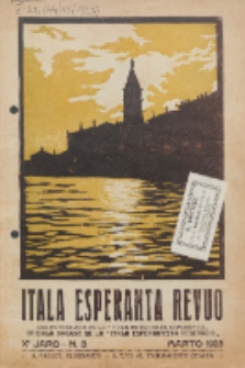 Itala Esperanta Revuo : oficiala organo de la "Itala Esperantista Federacio". Jaro 10, N 3 (1923)
