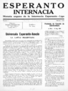 Esperanto Internacia : monata organo de la Internacia Esperanto-Ligo. No 1 (oktobro 1936)