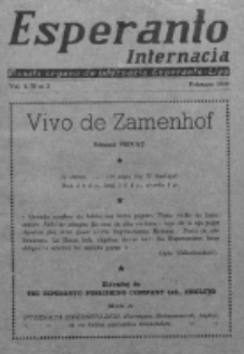 Esperanto Internacia : monata organo de la Internacia Esperanto-Ligo. Vol. 3, No 2 (februaro 1939)
