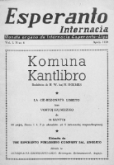 Esperanto Internacia : monata organo de la Internacia Esperanto-Ligo. Vol. 3, No 4 (aprilo 1939)