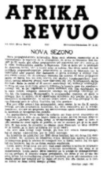 Afrika Revuo : la sola Esperanto-gazeto aperanta en Afriko : esperanto-gazeto por ĉiuj. Jaro 3 (nova serio), No 11-12 (Novembro-Decembro 1947)