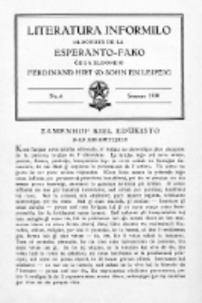 Literatura Informilo : eldonata de la Esperanto-Fako ĉe la eldonejo Ferdinand Hirt & Sohn en Leipzig. No 6 (Somero 1930)