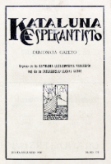 Kataluna Esperantisto : monata gazeto : oficiala organo de la Kataluna Esperantista Federacio. 1930, n-ro 172 (Julio-Augusto)