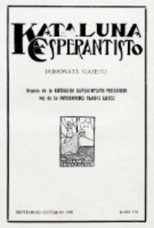 Kataluna Esperantisto : monata gazeto : oficiala organo de la Kataluna Esperantista Federacio. 1930, n-ro 173 (Septembro-Oktobro)