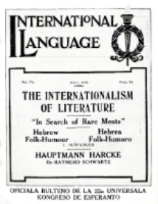 International Language : a monthly magazine. Vol. 7 (1930), July