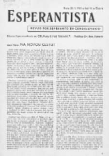 Esperantista : revuo por esperanto en Ĉeĥoslovakio. Roc. 6, Cis. 1 (1951)