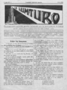 La Lumturo : peresperanta politika gazeto tutmonda por la interesoj de la homoj.Jaro 1, No 1 (1923)
