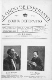 La Ondo de Esperanto : volna esperanto. Jaro 4, No 1 (januaro1912)