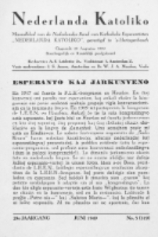 Nederlanda Katoliko : maandblad, officieel orgaan van den Nederl. R.-Kath. Esperantistenbond "Nederlanda Katoliko". Jg. 29, no 5 (1949)