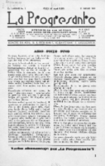 La Progresanto : studieblad van de Federatie van Arbeiders-Esperantisten in het Gebied van de Nederlandse Taal. Jaargang 12, no 1 (Januari 1950)