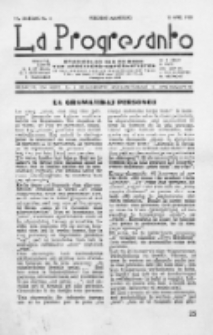 La Progresanto : studieblad van de Federatie van Arbeiders-Esperantisten in het Gebied van de Nederlandse Taal. Jaargang 12, no 4 (April 1950)