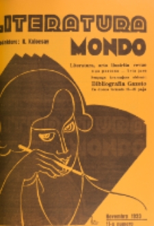 Literatura Mondo. Periodo 2, Jaro 3, numero 11 (Novembro 1933)