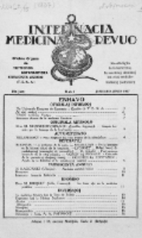 Internacia Medicina Revuo : oficiala Organo de Tutmonda Esperantista Kuracista Asocio. Jaro 15 a, no 1 (1937)