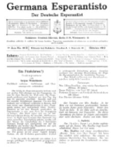 Germana Esperantisto : monata gazeto por la vastigado de la lingvo Esperanto. Jaro 9a, No 10b (oktobro1912)