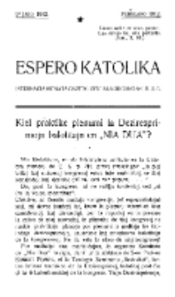 Espero Katolika.Jaro 9a (februaro 1912)