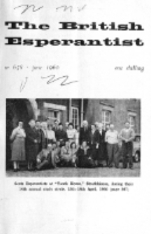 The British Esperantist : the official organ of the British Esperanto Association. Vol. 56, no 658 (June 1960)
