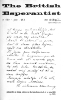 The British Esperantist : the official organ of the British Esperanto Association. Vol. 58, no 680 (June 1962)