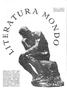 Literatura Mondo. Jaro 3, numero 1 (Januaro 1924)