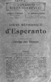 Cours méthodique d'Esperanto : corrigé des thèmes.