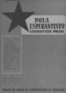 Pola Esperantisto : esperantaj sciigoj por pollingvanoj. Jaro 37[!], no 2 (Novembro-Decembro 1957)