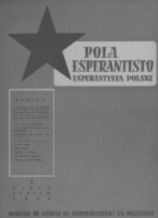 Pola Esperantisto : esperantaj sciigoj por pollingvanoj. Jaro 38, no 2 (Marto-Aprilo 1958)