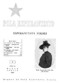 Pola Esperantisto : esperantaj sciigoj por pollingvanoj. Jaro 40, no 2 (Marto-Aprilo 1960)