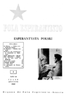 Pola Esperantisto : esperantaj sciigoj por pollingvanoj. Jaro 40, no 4 (Julio-Aŭgusto 1960)