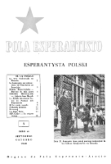 Pola Esperantisto : esperantaj sciigoj por pollingvanoj. Jaro 40, no 5 (Septembro-Oktobro 1960)