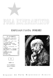 Pola Esperantisto : esperantaj sciigoj por pollingvanoj. Jaro 40, no 6 (Novembro-Decembro 1960)