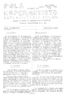 Pola Esperantisto : esperantaj sciigoj por pollingvanoj. Jaro 36, no 9-11 (Marto-Aprilo-Majo 1948)