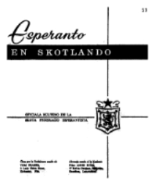 Esperanto en Skotlando : la oficiala bulteno de la Skota Federacio Esperantista.Nr 53 (1963/1964)
