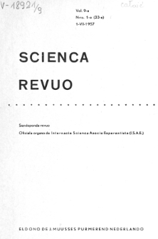 Scienca Revuo. Vol. 9, no 1 (1957/1958)