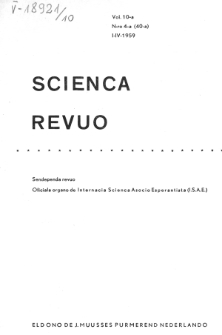 Scienca Revuo. Vol. 10, no 4a (1958/1959)