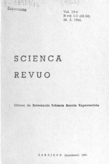 Scienca Revuo. Vol. 14, no 1/2 (1964)