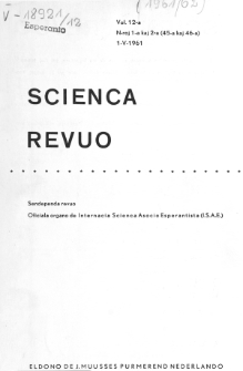 Scienca Revuo. Vol. 12, no 1/2 (1961/1962)