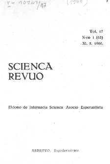Scienca Revuo. Vol. 17, no 1 (1966)