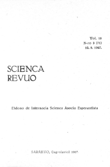Scienca Revuo. Vol. 18, no 3 (1967)