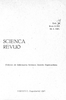 Scienca Revuo. Vol. 18, no 2 (1967)
