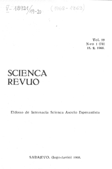 Scienca Revuo. Vol. 19, no 1 (1968)