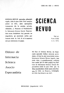 Scienca Revuo. Vol. 21, no 3 (1970)
