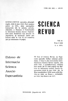 Scienca Revuo. Vol. 21, no 2 (1970)