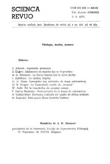 Scienca Revuo. Vol. 21, no 4/5 (1970)