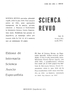 Scienca Revuo. Vol. 23, no 5 (1972)