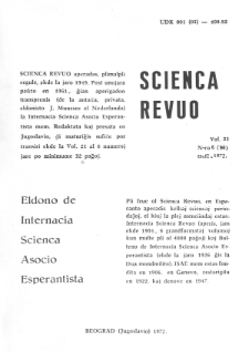 Scienca Revuo. Vol. 23, no 6 (1972)