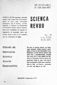 Scienca Revuo. Vol. 28, no 3 (1977)