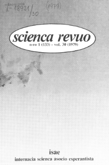 Scienca Revuo. Vol. 30, no 1 (1979)