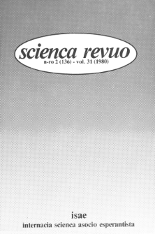 Scienca Revuo. Vol. 31, no 2 (1980)