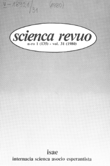 Scienca Revuo. Vol. 31, no 1 (1980)