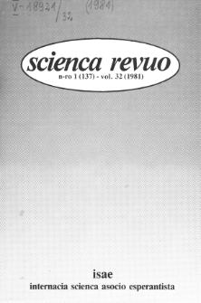 Scienca Revuo. Vol. 32, no 1 (1981)